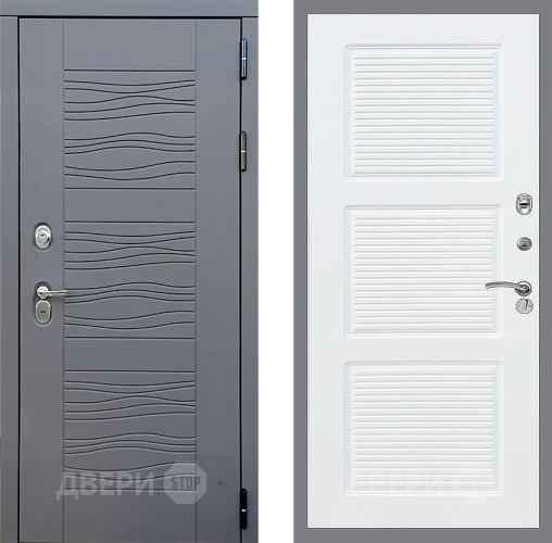 Входная металлическая Дверь Стоп СКАНДИ ФЛ-1 Силк Сноу
