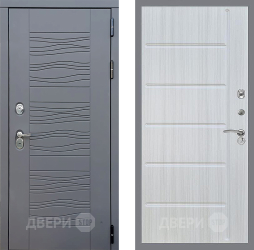 Входная металлическая Дверь Стоп СКАНДИ ФЛ-102 Сандал белый