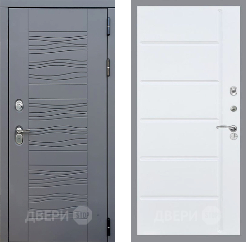 Входная металлическая Дверь Стоп СКАНДИ ФЛ-102 Белый ясень
