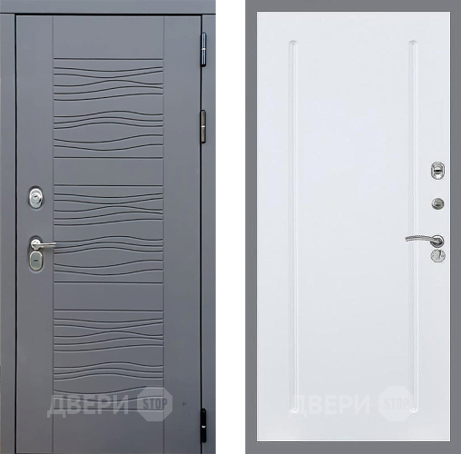 Входная металлическая Дверь Стоп СКАНДИ ФЛ-68 Силк Сноу