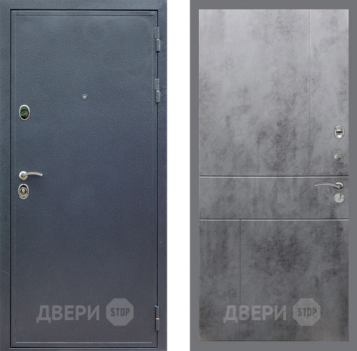 Входная металлическая Дверь Стоп СИЛЬВЕР ФЛ-290 Бетон темный