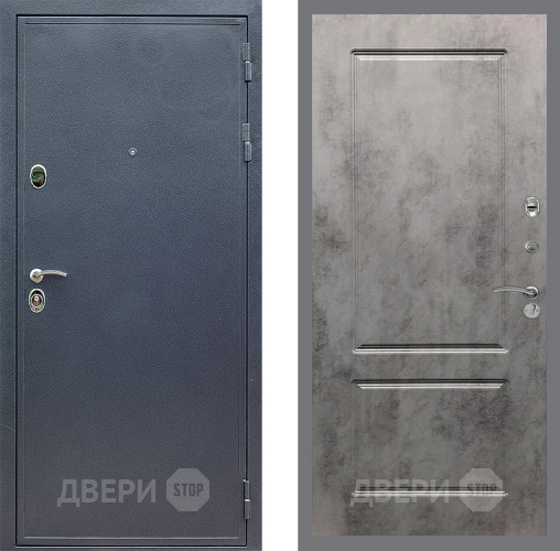 Входная металлическая Дверь Стоп СИЛЬВЕР ФЛ-117 Бетон темный