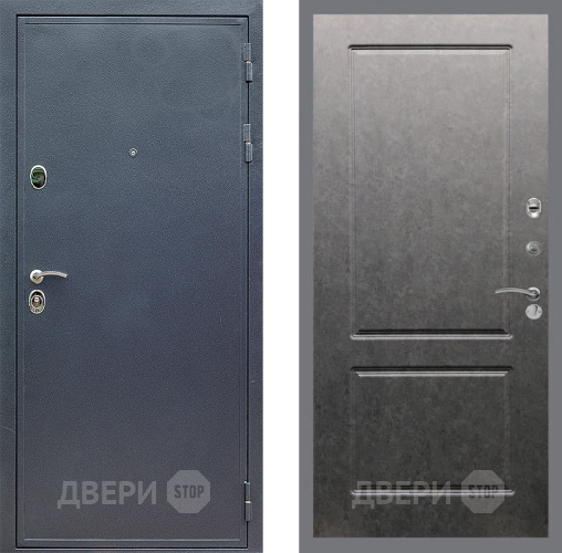 Дверь Стоп СИЛЬВЕР ФЛ-117 Штукатурка графит