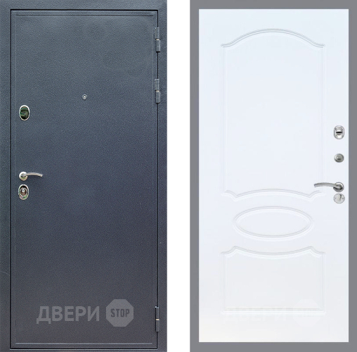 Входная металлическая Дверь Стоп СИЛЬВЕР ФЛ-128 Белый ясень