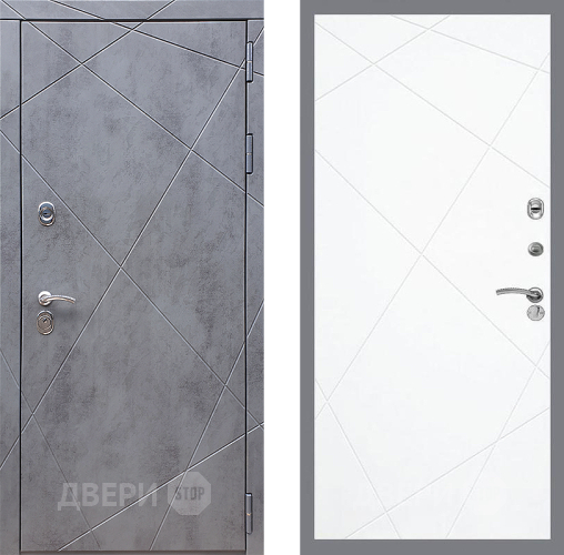 Входная металлическая Дверь Стоп Лучи ФЛ-291 Силк Сноу
