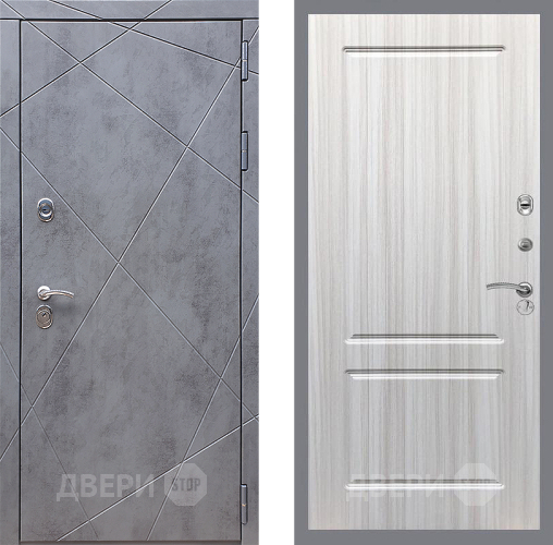 Входная металлическая Дверь Стоп Лучи ФЛ-117 Сандал белый