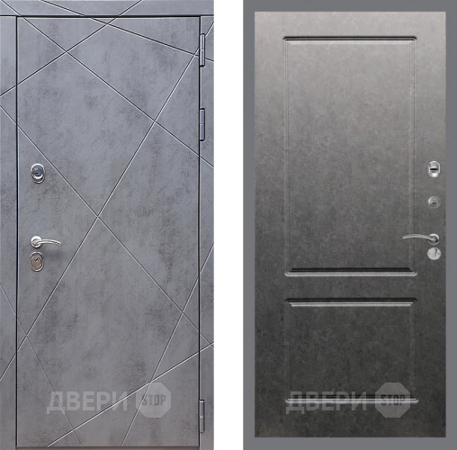 Входная металлическая Дверь Стоп Лучи ФЛ-117 Штукатурка графит