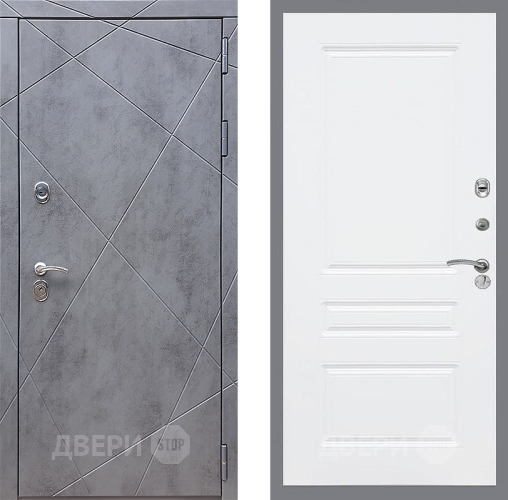 Входная металлическая Дверь Стоп Лучи ФЛ-243 Силк Сноу
