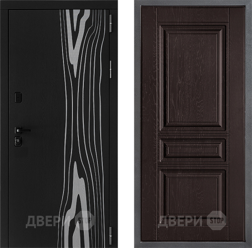 Входная металлическая Дверь Дверной континент ДК-12 ФЛ-243 Дуб шоколадный