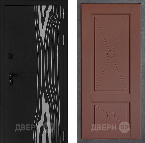 Входная металлическая Дверь Дверной континент ДК-12 ФЛ-617 Ясень шоколадный