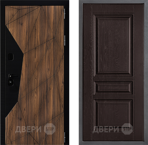 Входная металлическая Дверь Дверной континент ДК-11 ФЛ-243 Дуб шоколадный