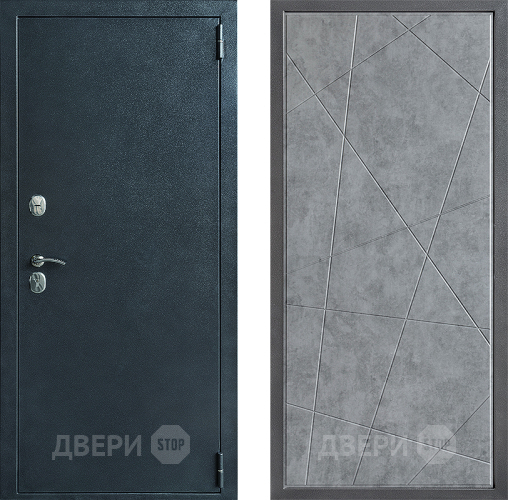 Входная металлическая Дверь Дверной континент ДК-70 Дизайн ФЛ-655 Бетон серый