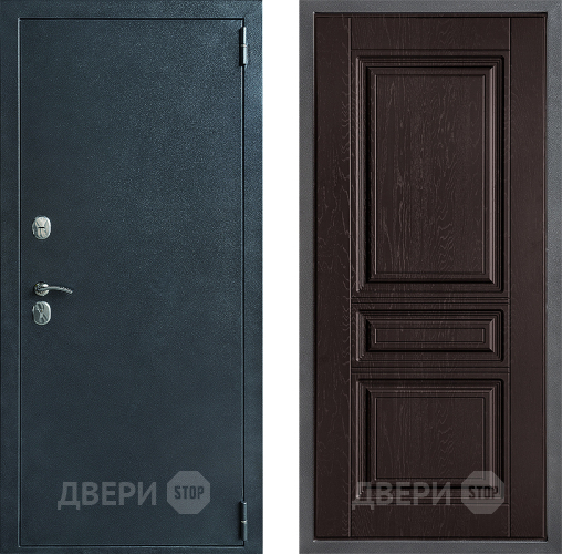 Входная металлическая Дверь Дверной континент ДК-70 Дизайн ФЛ-243 Дуб шоколадный
