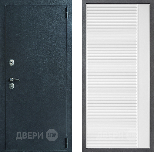 Входная металлическая Дверь Дверной континент ДК-70 Дизайн ФЛ-757 Белое Стекло Софт милк