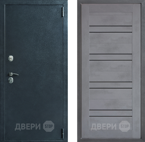Входная металлическая Дверь Дверной континент ДК-70 Дизайн ФЛ-49 Бетон серый