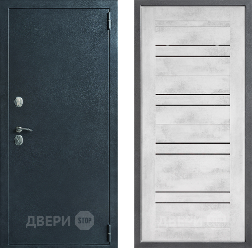 Входная металлическая Дверь Дверной континент ДК-70 Дизайн ФЛ-49 Бетон снежный