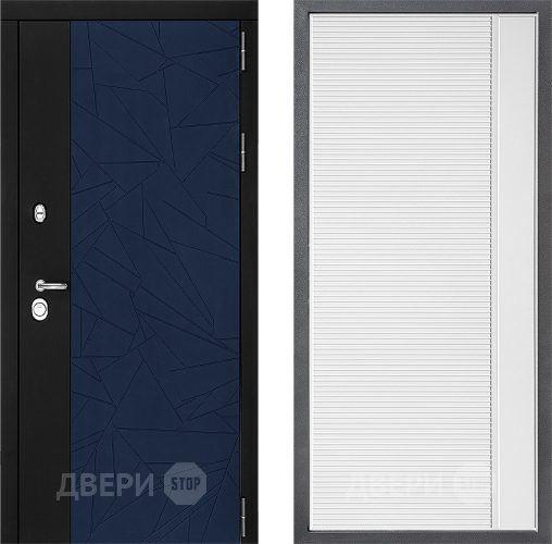 Входная металлическая Дверь Дверной континент ДК-9 ФЛ-757 Белое Стекло Софт милк