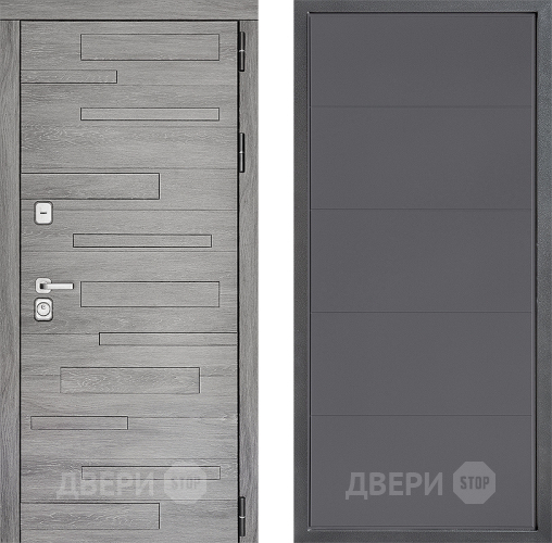 Входная металлическая Дверь Дверной континент ДК-10 ФЛ-649 Графит софт