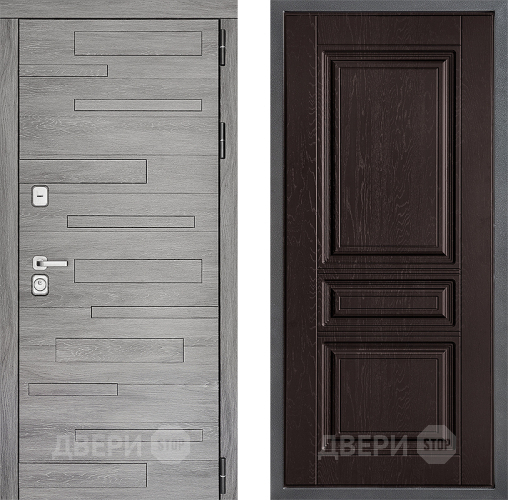 Входная металлическая Дверь Дверной континент ДК-10 ФЛ-243 Дуб шоколадный