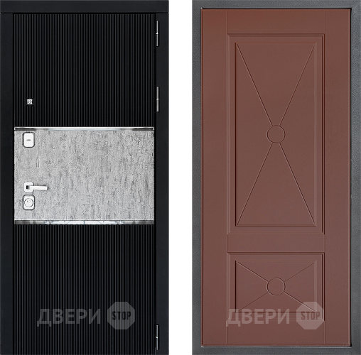 Входная металлическая Дверь Дверной континент ДК-13 ФЛ-617 Ясень шоколадный