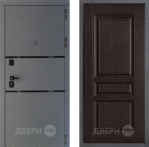 Дверь Дверной континент Диамант Дизайн ФЛ-243 Дуб шоколадный