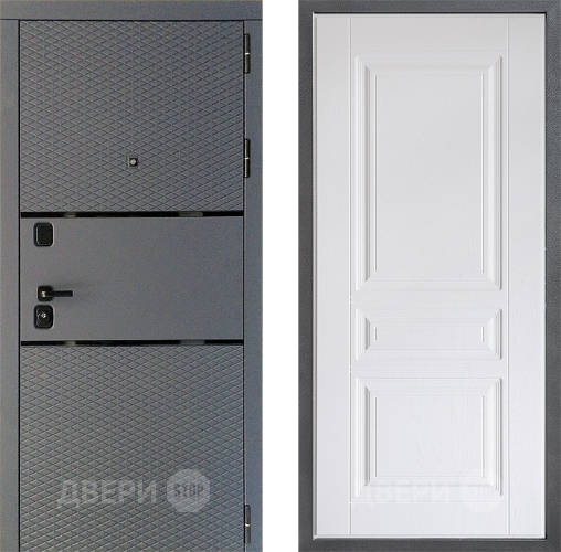 Входная металлическая Дверь Дверной континент Диамант Дизайн ФЛ-243 Альберо Браш серебро