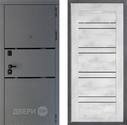 Входная металлическая Дверь Дверной континент Диамант Дизайн ФЛ-49 Бетон снежный