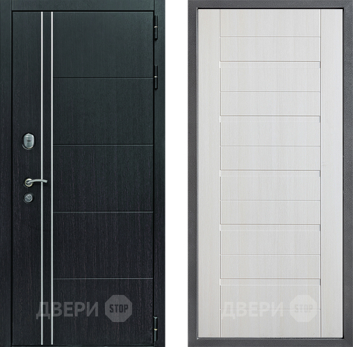 Входная металлическая Дверь Дверной континент Теплолюкс Дизайн ФЛ-70 Лиственница белая
