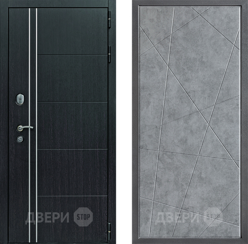 Входная металлическая Дверь Дверной континент Теплолюкс Дизайн ФЛ-655 Бетон серый