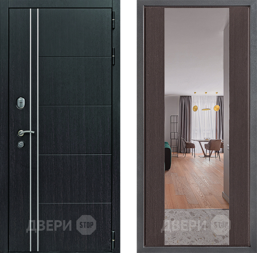 Дверь Дверной континент Теплолюкс Дизайн ФЛЗ-1 Зеркало Венге