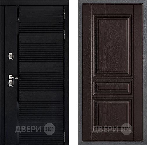 Входная металлическая Дверь Дверной континент ДК-1 ФЛ-243 Дуб шоколадный
