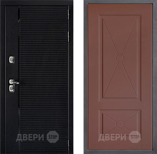 Входная металлическая Дверь Дверной континент ДК-1 ФЛ-617 Ясень шоколадный