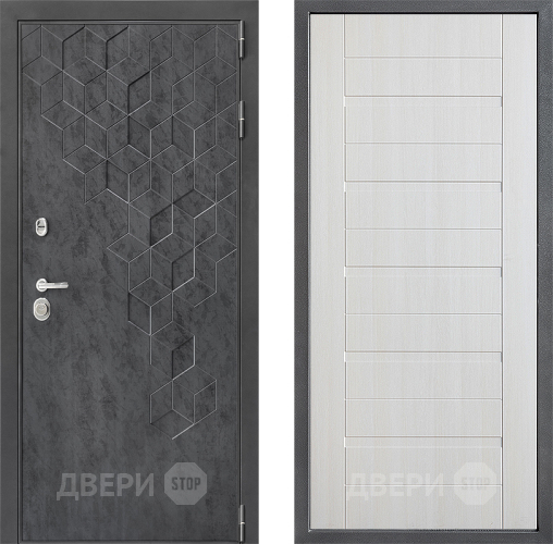 Входная металлическая Дверь Дверной континент ДК-3/713 ФЛ-70 Лиственница белая