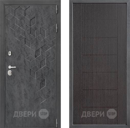 Входная металлическая Дверь Дверной континент ДК-3/713 ФЛ-Лайн Венге