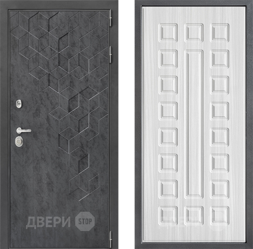 Входная металлическая Дверь Дверной континент ДК-3/713 ФЛ-183 Сандал белый