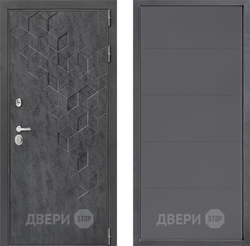 Входная металлическая Дверь Дверной континент ДК-3/713 ФЛ-649 Графит софт