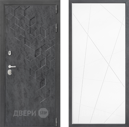 Входная металлическая Дверь Дверной континент ДК-3/713 ФЛ-655 Белый софт