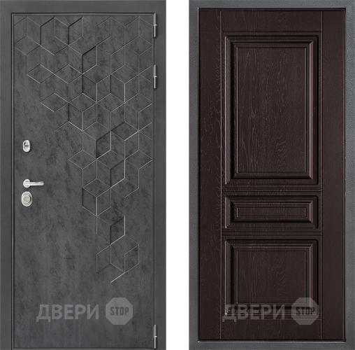 Входная металлическая Дверь Дверной континент ДК-3/713 ФЛ-243 Дуб шоколадный