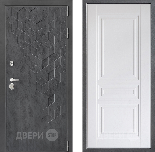 Входная металлическая Дверь Дверной континент ДК-3/713 ФЛ-243 Альберо Браш серебро
