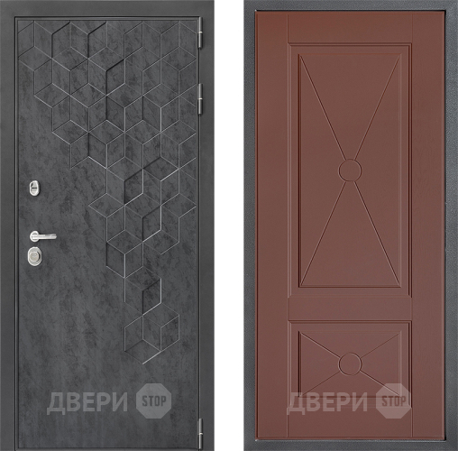 Входная металлическая Дверь Дверной континент ДК-3/713 ФЛ-617 Ясень шоколадный