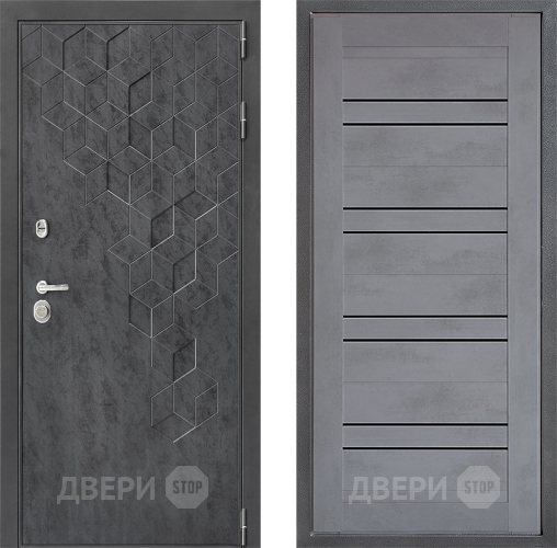 Входная металлическая Дверь Дверной континент ДК-3/713 ФЛ-49 Бетон серый