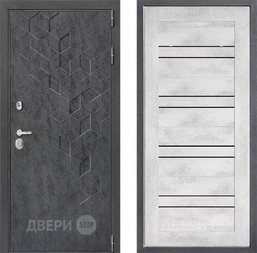 Входная металлическая Дверь Дверной континент ДК-3/713 ФЛ-49 Бетон снежный