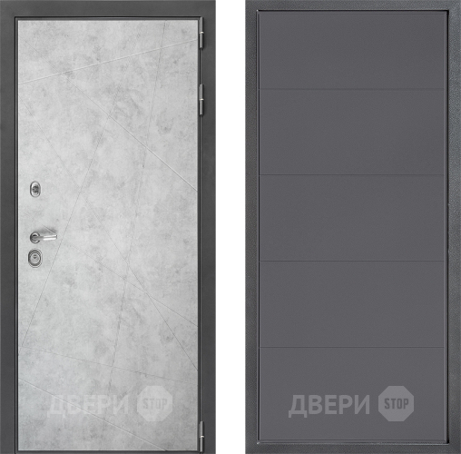 Входная металлическая Дверь Дверной континент ДК-3/743 ФЛ-649 Графит софт