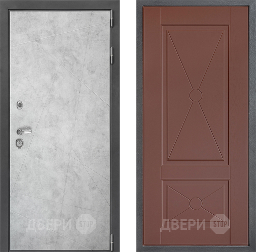 Входная металлическая Дверь Дверной континент ДК-3/743 ФЛ-617 Ясень шоколадный
