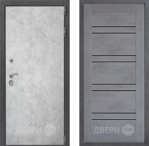 Входная металлическая Дверь Дверной континент ДК-3/743 ФЛ-49 Бетон серый