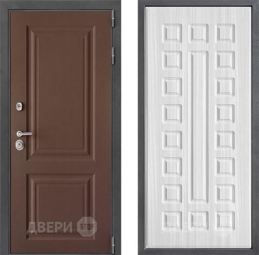 Входная металлическая Дверь Дверной континент ДК-3/729 ФЛ-183 Сандал белый