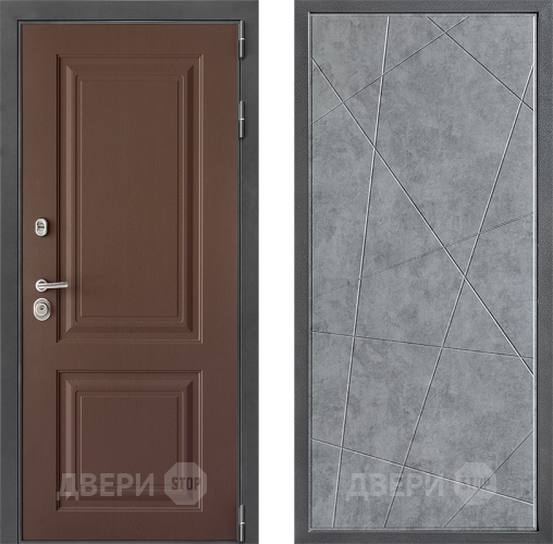 Входная металлическая Дверь Дверной континент ДК-3/729 ФЛ-655 Бетон серый