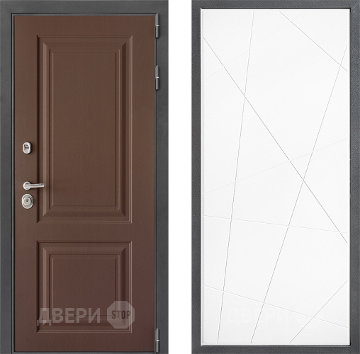 Входная металлическая Дверь Дверной континент ДК-3/729 ФЛ-655 Белый софт