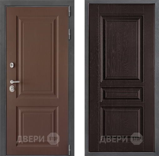 Входная металлическая Дверь Дверной континент ДК-3/729 ФЛ-243 Дуб шоколадный
