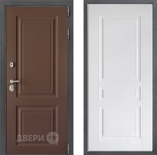 Входная металлическая Дверь Дверной континент ДК-3/729 ФЛ-243 Альберо Браш серебро
